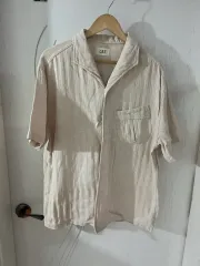 リネン シャツ アイボリー セットアップ