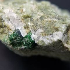 ニッケル華 原石 アナバーガイト Annaberigite カルサイト 鉱物標本