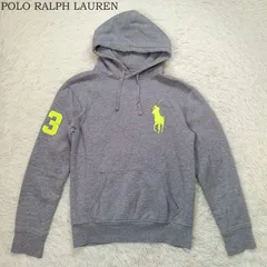 POLO BY RALPH LAUREN ポロバイラルフローレン スウェットパーカー S グレー ビッグポニー刺繍 プルオーバーパーカー メンズ