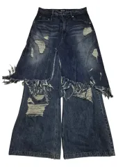 SUNDAY OFF CLUB レイヤードスカート フレア デニム ジーン