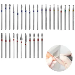 【特価商品】PAVIKEネイルマシン ビット 【30本入リ】ネイルマシン用 研削ビット 甘皮処理 研磨ビットセットマニキュアアクセサリーツール、爪へのダメージなし、操作簡単、収納ボックス付き、ネイル初心者からプロまで使えるホームネイル用品