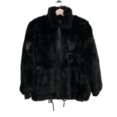 VALENZA PO SPORTS(バレンザポースポーツ) ブルゾン サイズ40 M レディース - 黒 長袖/フェイクファー/ジップアップ/冬