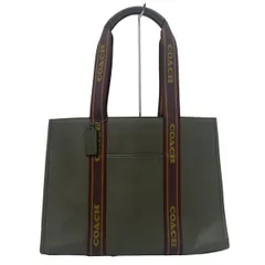 COACH(コーチ) トートバッグ ラージ スミス トート CM716 カーキ×ダークブラウン×マルチ レザー