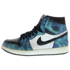NIKE (ナイキ) WMNS AIR JORDAN 1 HIGH OG Tie-Dye ウィメンズ エアジョーダン1 タイダイブルー ハイカットスニーカー ブルー/ホワイト/ブラック US10/27cm CD0461-100