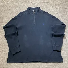 (XL) POLO ポロ ラルフローレン ハーフジップ スウェットシャツ スウェット