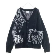 A BATHING APE (アベイシングエイプ) BAPE Black Logo Cardigan ベイプブラック ロゴカーディガン ニット ブラック BBKCDM120002Mのサムネイル