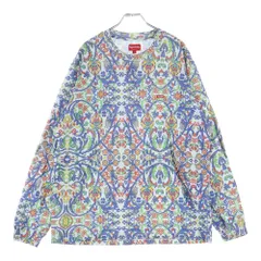 SUPREME (シュプリーム) 23SS Small Box Logo L/S Tee Tapestry タペストリープリント 総柄 スモールボックスロゴ クルーネック 長袖Tシャツ カットソー マルチカラー