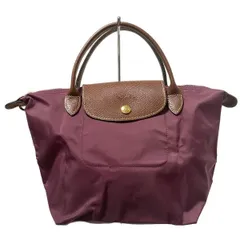 LONGCHAMP(ロンシャン) ハンドバッグ ル・プリアージュオリジナル ピンクパープル×ダークブラウン 折りたたみ レザー