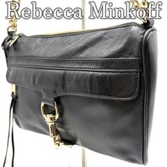 【美品】レベッカミンコフ レザー チェーンショルダーバッグ ブラック 斜め掛け クロスボディ ゴールド金具 上品 きれいめ 大人可愛い 中容量 お出かけ 普段使い 軽量 肩掛け 高見え バッグ Rebecca Minkoff
