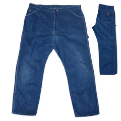 ディッキーズ ペインターパンツ ロゴ ハンマーループ ブルー ジーンズ リラックスフィット カーペインターパンツ ワークウェア  メンズ 古着 パンツ