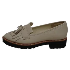 DIANA(ダイアナ) ローファー 22 1/2 レディース - アイボリー タッセル/フリンジ レザー