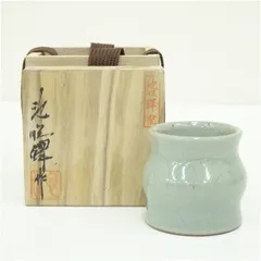 池順鐸造　高麗青磁蓋置（共箱） 蓋置き 茶道 道具 茶道具 おしゃれ ふたおき 茶器 抹茶 骨董 お茶 台 茶会 茶席 茶事 茶の湯