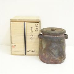丹波焼 松鶴窯 灰釉水指 共箱付き 茶道具 - メルカリ