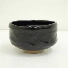 京焼　楽七造　黒楽茶碗 茶道 抹茶 おしゃれ 抹茶茶碗 抹茶碗 和食器 レトロ 茶器 骨董 茶わん 茶会 茶の湯 楽焼 11月 12月 秋