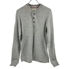 OG9 UNIQLO ユニクロ オリジナルウォッシュ ワッフル ヘンリーネック Tシャツ 長袖 グレー サイズS