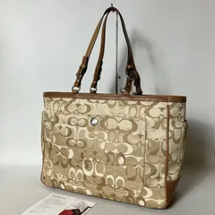 2510-36｜美品｜コーチ シグネチャー トートバッグ ブラウン
