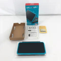 05w16896T 【2DSLL】new NINTENDO 2DSLL 本体 箱あり ブラック×ターコイズ  ＊動作確認/初期化済み＊  ゲームハード  【中古品】
