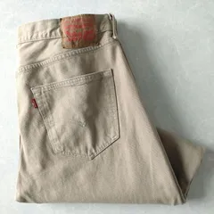 ■古着 Levi's リーバイス 501 ジーンズ デニムパンツ ベージュ STRAIGHT FIT 15年製 W36L32【L5321】