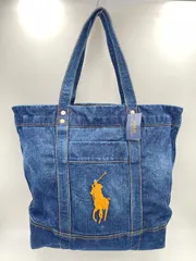 POLO RALPH LAUREN 大容量 デニム トートバッグ 希少 肩がけ POLO RALPH LAUREN 大容量 デニム トートバッグ 希少 肩がけ