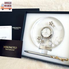 MIKIMOTO ミキモト インターナショナル 置き時計 ボールペンセット