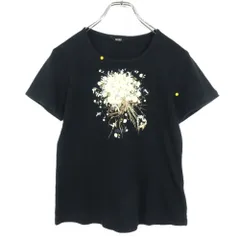 ピンクハウス★半袖Ｔシャツ サイズM 黒系 ブーケ柄♪z14793