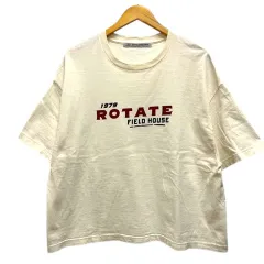 ジャーナルスタンダード ラックス JOURNAL STANDARD LUXE Tシャツ クルーネック プリント 半袖 白 アイボリー