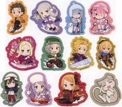 [Used] Stickers - Complete Set of 12 Die-Cut Stickers "Sayama Ski Resort x Re:Zero - Starting Life in Another World Re:Zero - Starting Life in the Snow Mountains" Mini-Game Festival Corner Giant Gachapon &パック of パック Drop B prize