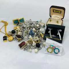 A【まとめ売り】イヤリング ネックレス カフスボタン ペンダント 真珠 パール 天然石 カラーストーン 大量まとめ アクセサリー