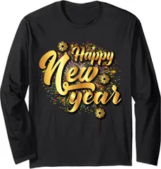 送料無料 前面プリント　100%コットン　面白い　あけましておめでとうございます⑧  長袖Tシャツ メンズ レディース　かわいい　ユーモア　パロディ 柔らかい肌触り オシャレ 快適 丸襟 軽い 服 通勤 部屋着 春秋