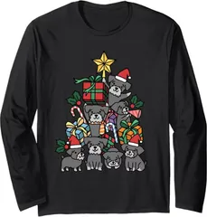 送料無料 前面プリント　100%コットン　面白い　メリークリスマス(23)  長袖Tシャツ メンズ レディース　かわいい　ユーモア　パロディ 柔らかい肌触り オシャレ 快適 丸襟 軽い 服 通勤 部屋着 春秋