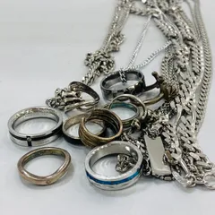 A【まとめ売り】ネックレス チョーカー 指輪 リング 925刻印あり SILVER シルバー アクセサリー 小物