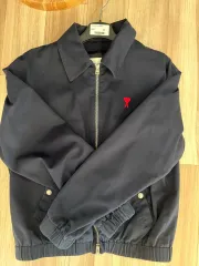 アミ スモール ハート ロゴ ブルゾン M