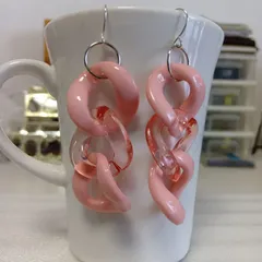 ☆300円ピアス 99. 大ぶりWリング/チェーン