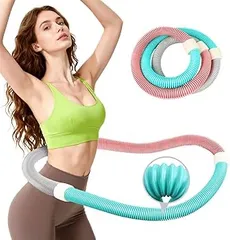 フラフープ ダイエット 人気 【最新15db静音・1.3kgウェイト】 ダイエット用フラフープ ソフト スプリング 紐 折りたたみ式 ポータブル 柔らかい 痩せる 脂肪燃焼 筋トレ シェイプアップ 腰に優しい ウエスト ウエスト引き締め 腕・脚・背中多部位