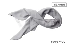 新品｜未使用｜ベグアンドコー｜BEGG & CO｜シルキーカシミヤソリッドスクエアストール｜WISPY｜ウィスピー｜ARGENT