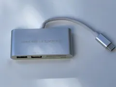 3in1 マルチカードリーダー USB-Cハブ アダプタ SDカードリーダー Type C USB 3.0 Type-c OTG COMBO 超高速データー伝送 充電可能 銀色ZZ41