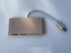 3in1 マルチカードリーダー USB-Cハブ アダプタ SDカードリーダー Type C USB 3.0 Type-c OTG COMBO 超高速データー伝送 充電可能 金色ZZ40