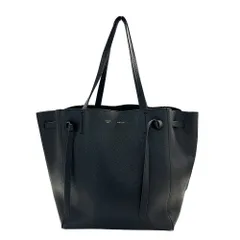セリーヌ CELINE バッグ レディース ブランド カバファントム スモール トートバッグ  レザー ブラック 大容量 クール シンプル 【中古】