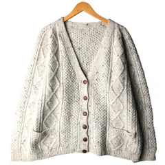 古着 フィッシャーマンアランニットカーディガン レディースXL相当/eaa602449