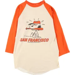 古着 70年代 アルテックス ARTEX SNOOPY スヌーピー MLB SAN FRANCISCO GIANTS サンフランシスコジャイアンツ 七分袖/eaa602445