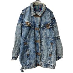 be in the current seen デニムジャケット XL～ インディゴブルー ボタン 胸ポケット アウター 冬物 a712-5267