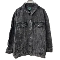 wild fable デニムジャケット M ブラック ボタン 胸ポケット コットン アウター 春物 a712-5270