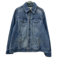 TOMMY HILFIGER デニムジャケット XL ブルー トミーヒルフィガー ボタン 胸ポケット ジージャン デニム アメカジ 春物 a712-5279