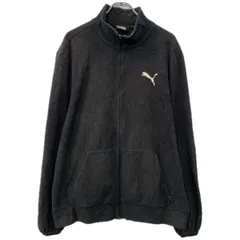 PUMA フリースジャケット XL ブラック プーマ ジップアップ 刺繍ワンポイント アウトドア フリース アウトドア 無地 秋物 a712-5308