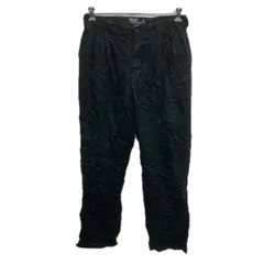 Polo Ralph Lauren チノパン W35 ブラック ポロラルフローレン ジップアップ カジュアル コットン 無地 ツータック 2512-83