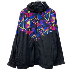 b.i.GEAR ナイロンジャケット 総柄 花柄 スポーツ おしゃれ L - メルカリ