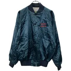 Wear Guard スタジアムジャケット M ダークネイビー スナップボタン 刺繍ワンポイント スタジャン ナイロンジャケット 春物 a712-5336