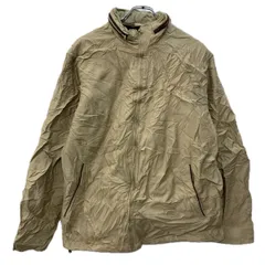 CHAPS ジャケット M ベージュ チャップス ジップアップ 刺繍ワンポイント 無地 内フリース素材 隠れフード ドローコード 秋物 a712-5233