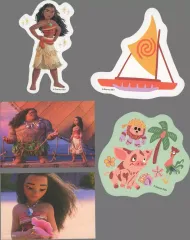 【中古】シール・ステッカー モアナと伝説の海 ダイカットステッカーセット 「Happyくじ Disney Wishing Stars」 J賞