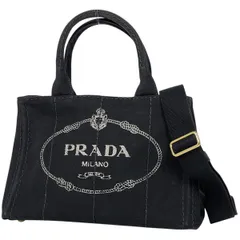 プラダ PRADA カナパ トート 2WAY ショルダーバッグ トートバッグ キャンバス ネロ(ブラック) レディース 【中古】
